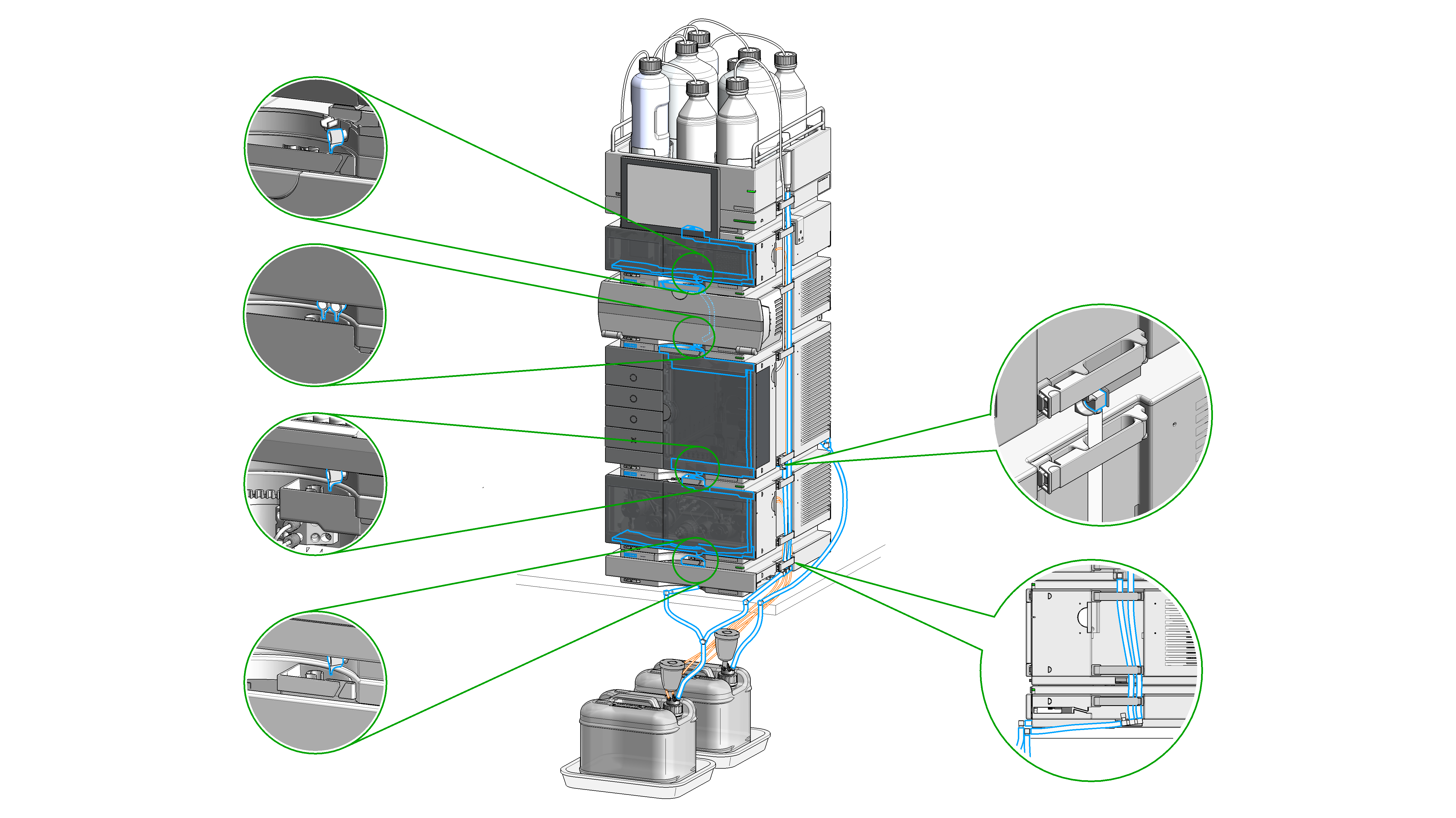 Infinity III Single Stack Leak Waste Concept (bench installation)