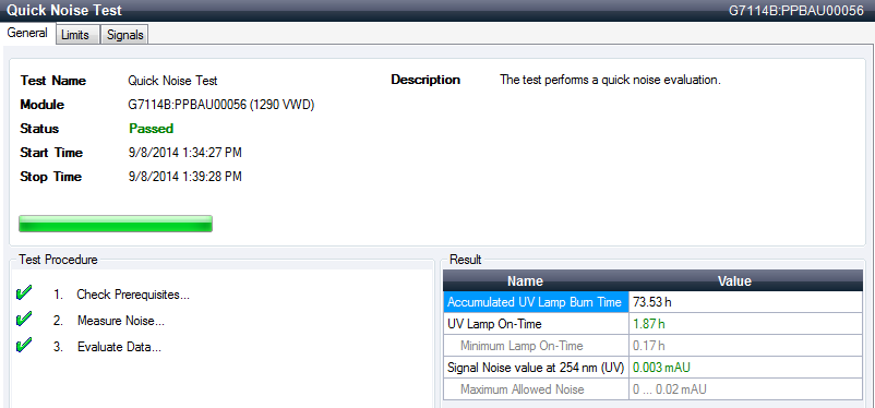 Quick
Noise Test – Results