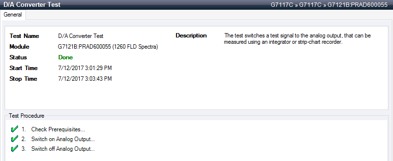 D/A Converter (DAC) Test