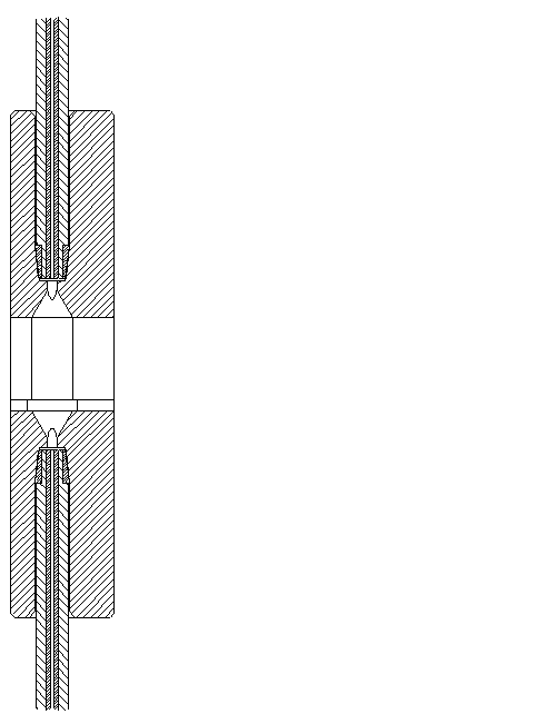 Cross-section of flow cell