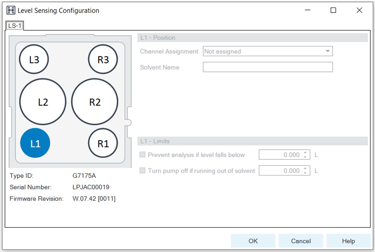 Level Sensing Configuration
