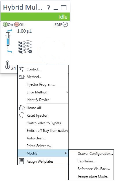 Hybrid Multisampler control
interface