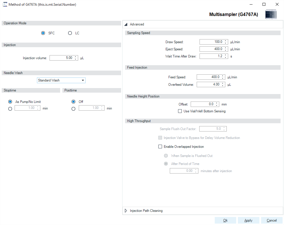 SFC
Sampler method parameters